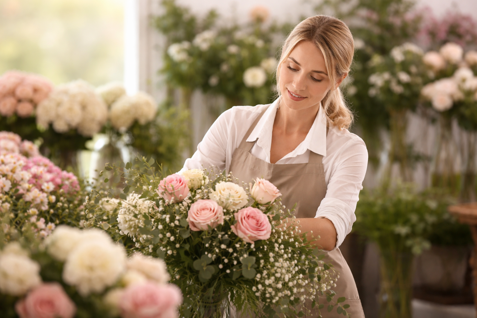 Florist der Trauerhilfe Mehrtens in München